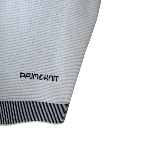 Adidas Adicross Primeknit Golf White Navy Track full zip active Jacket Sz L - Picture 6 of 8